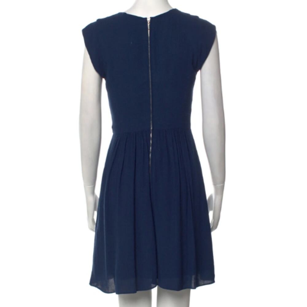 Rebecca Taylor Crew Neck Mini Dress in Navy Blue – Size XS / 0 - Picture 4 of 4